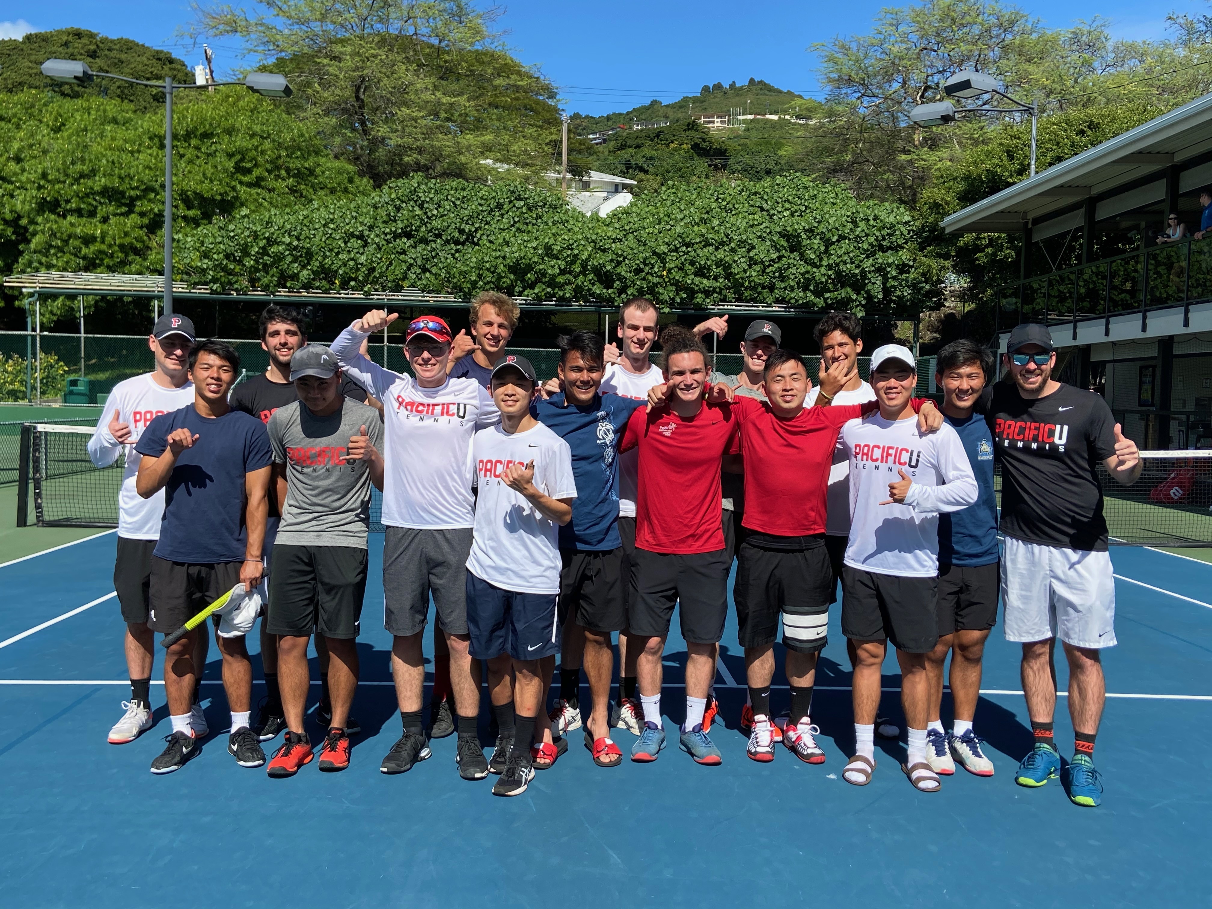 Reyn Miyagawa playing tennis